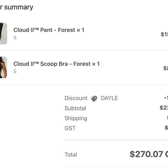 Vitality Cloud II Set – Forest (Size Small, Leggings + Bra) - Picture 7 of 7